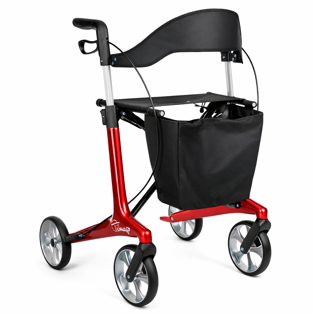 FUTURO ultralätt kolfiberrollator, röd