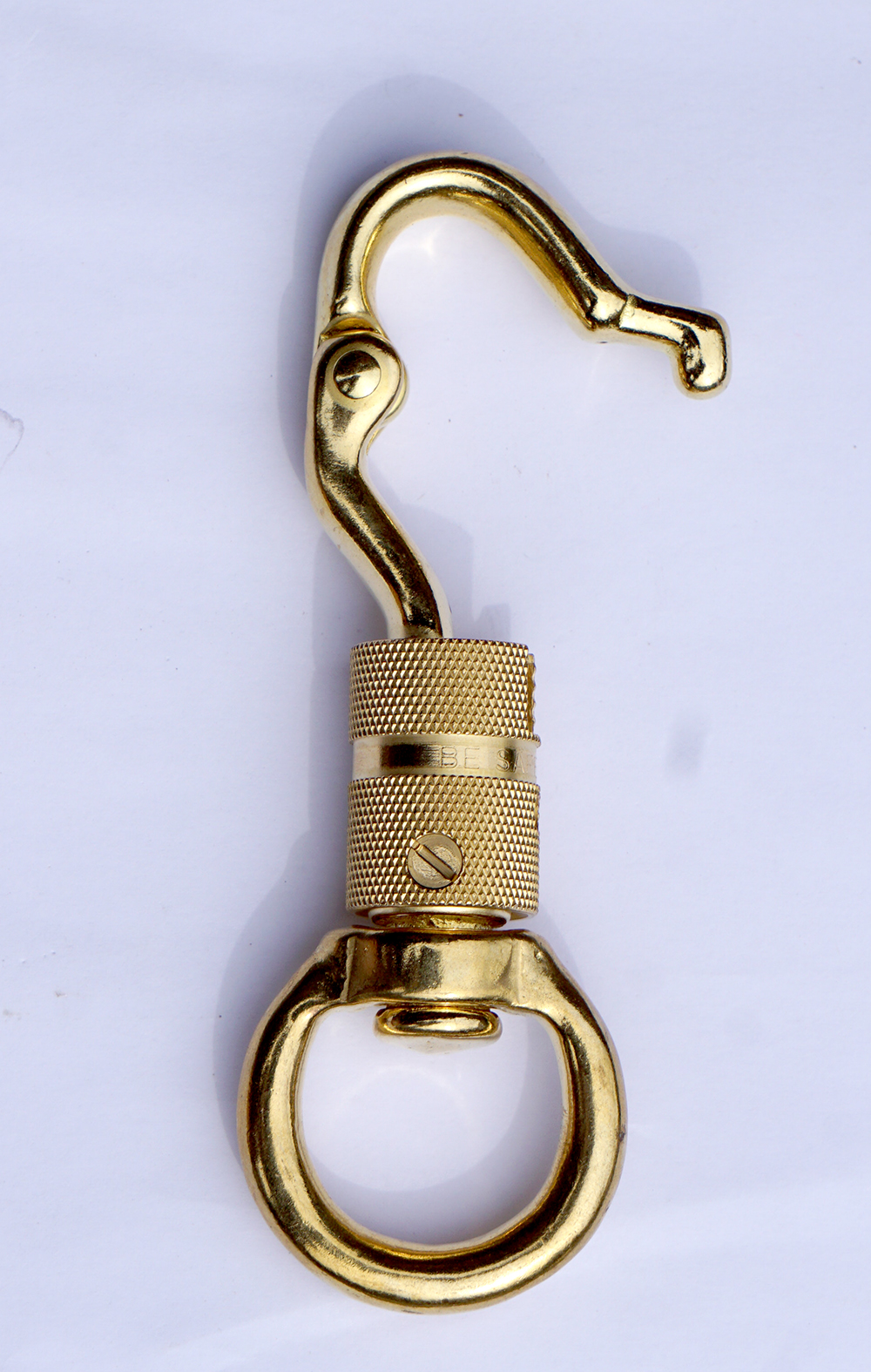Rotating safety hook 360°, 100% brass  - 2
