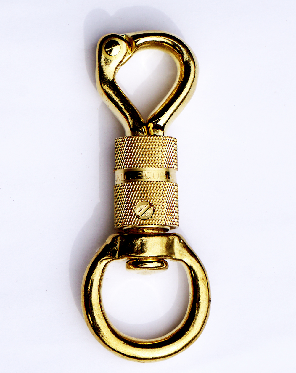 Rotating safety hook 360°, 100% brass 