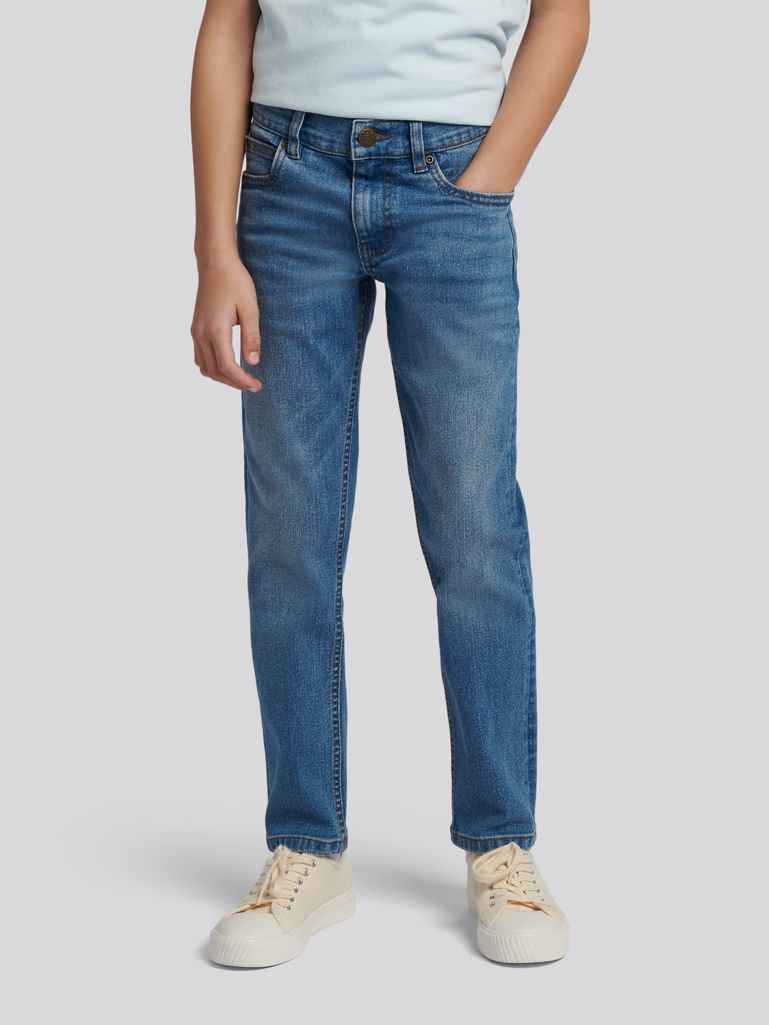STRAIGHT STRETCH FIT JEANS DARREN Blue Wash - 4