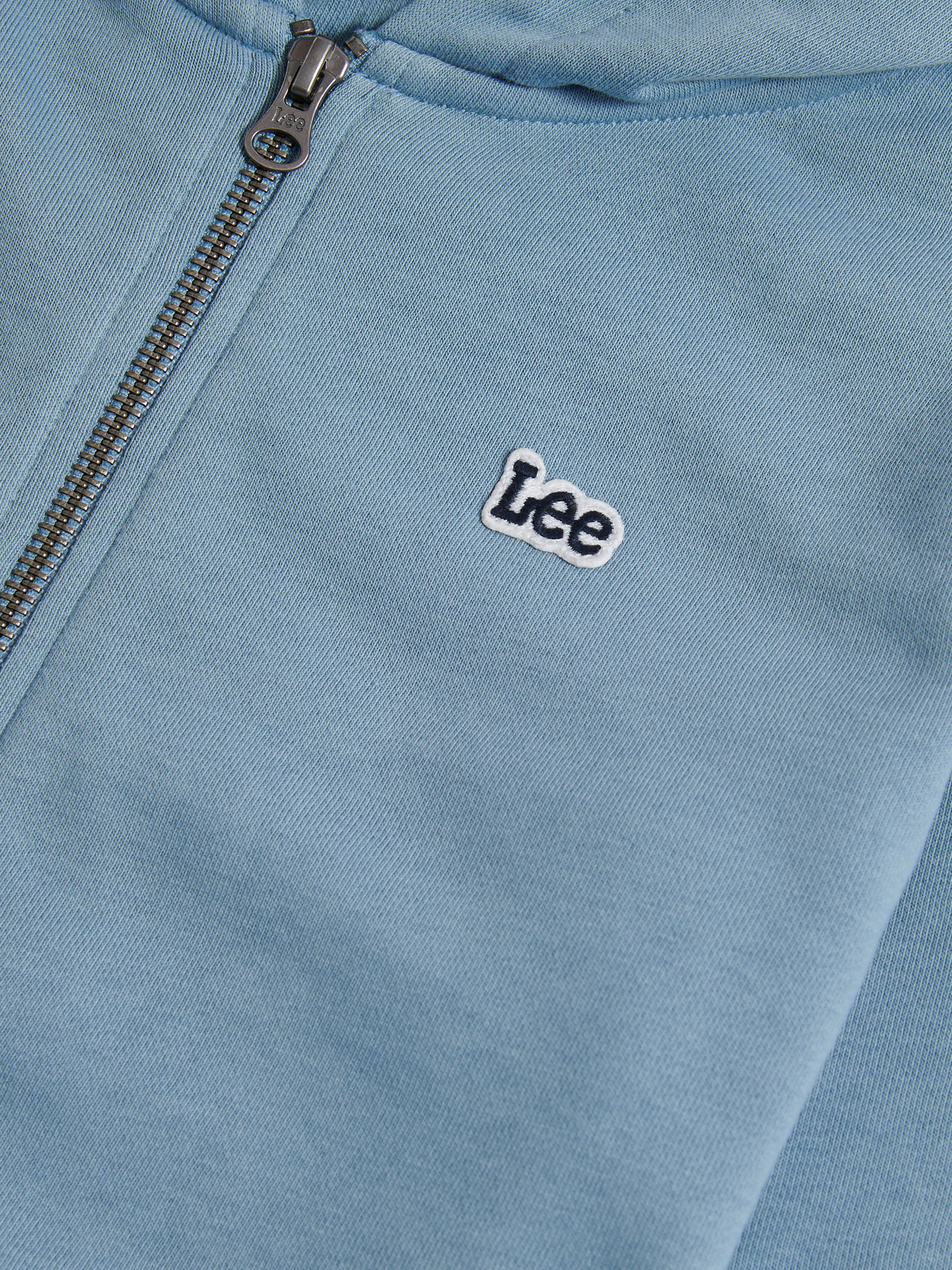 BADGE LB ZIP THROUGH HOODIE Faded Denim - 3