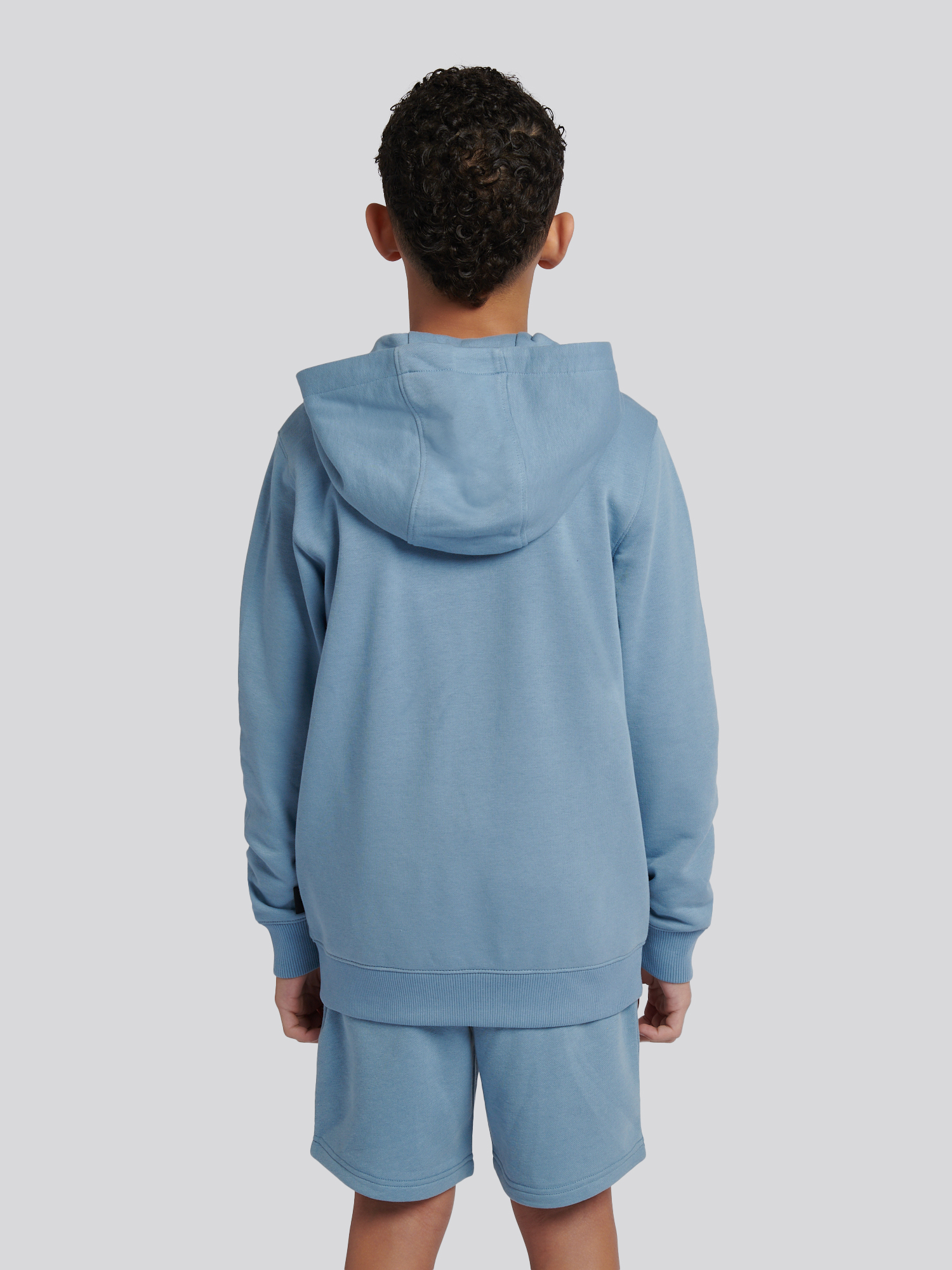 BADGE LB ZIP THROUGH HOODIE Faded Denim - 8
