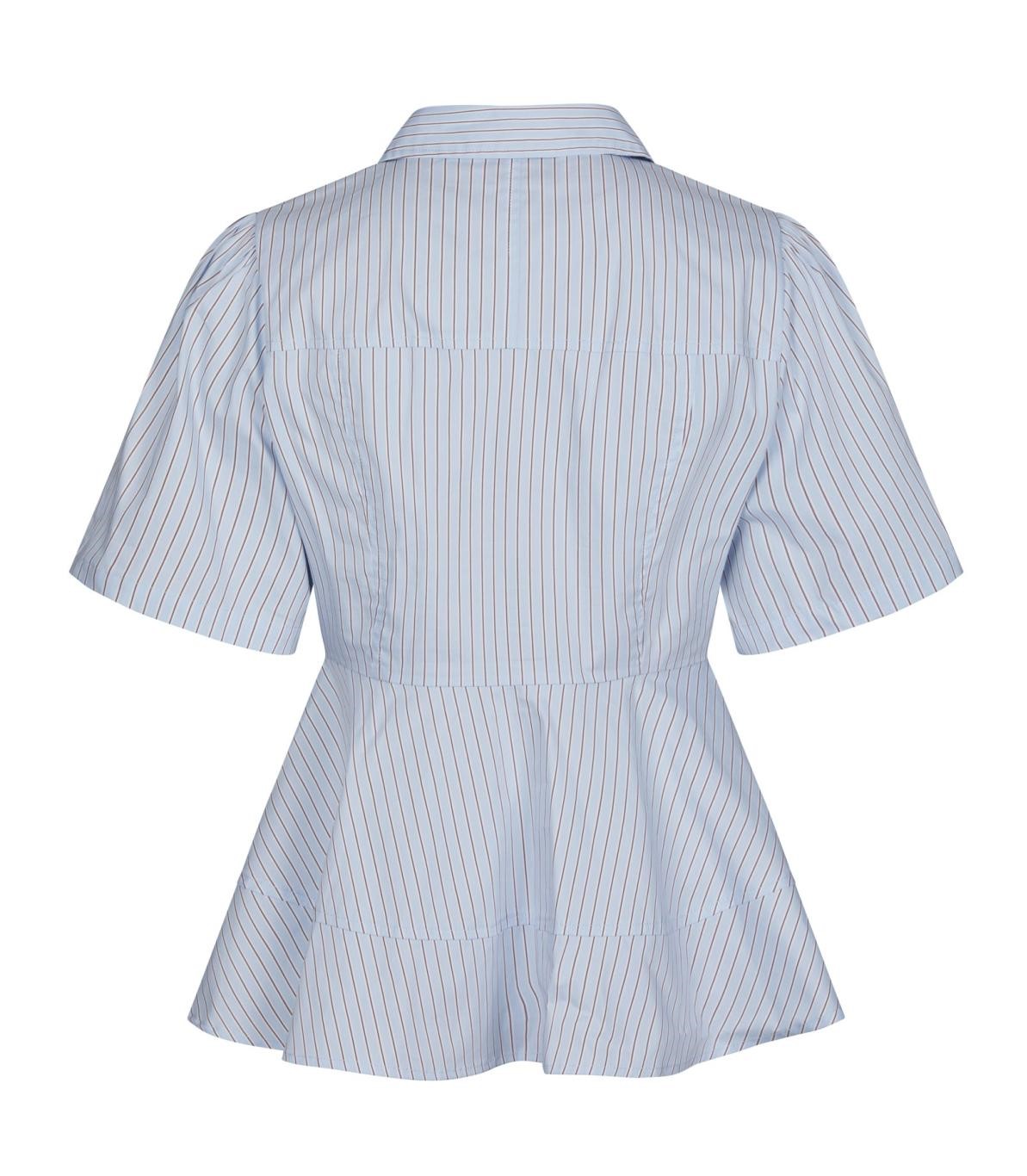 Neo Noir Janelle Stripe Blouse, Blue/Brown - 2
