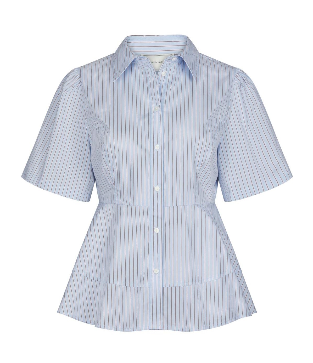 Neo Noir Janelle Stripe Blouse, Blue/Brown