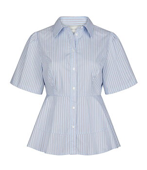 Neo Noir Janelle Stripe Blouse, Blue/Brown