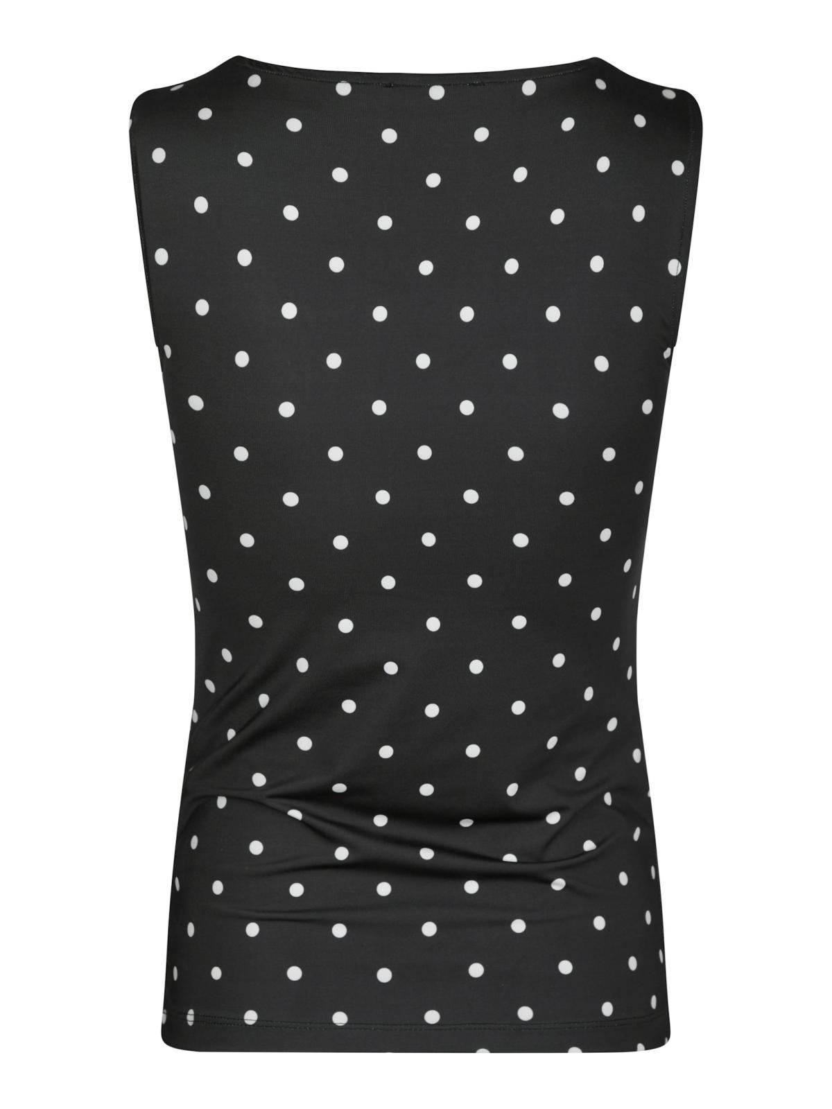 Neo Noir Ditte  Jersey Dot Top, Black - 2