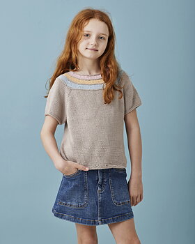 T-shirt med runt ok  2 - 8 år  - Carla 892621 PDF