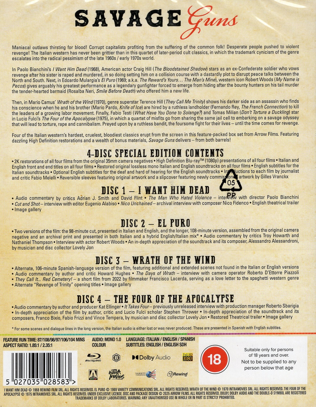 Savage Guns: Four Classic Westerns (Volume 3) (ej svensk text) (Blu-ray) - 2