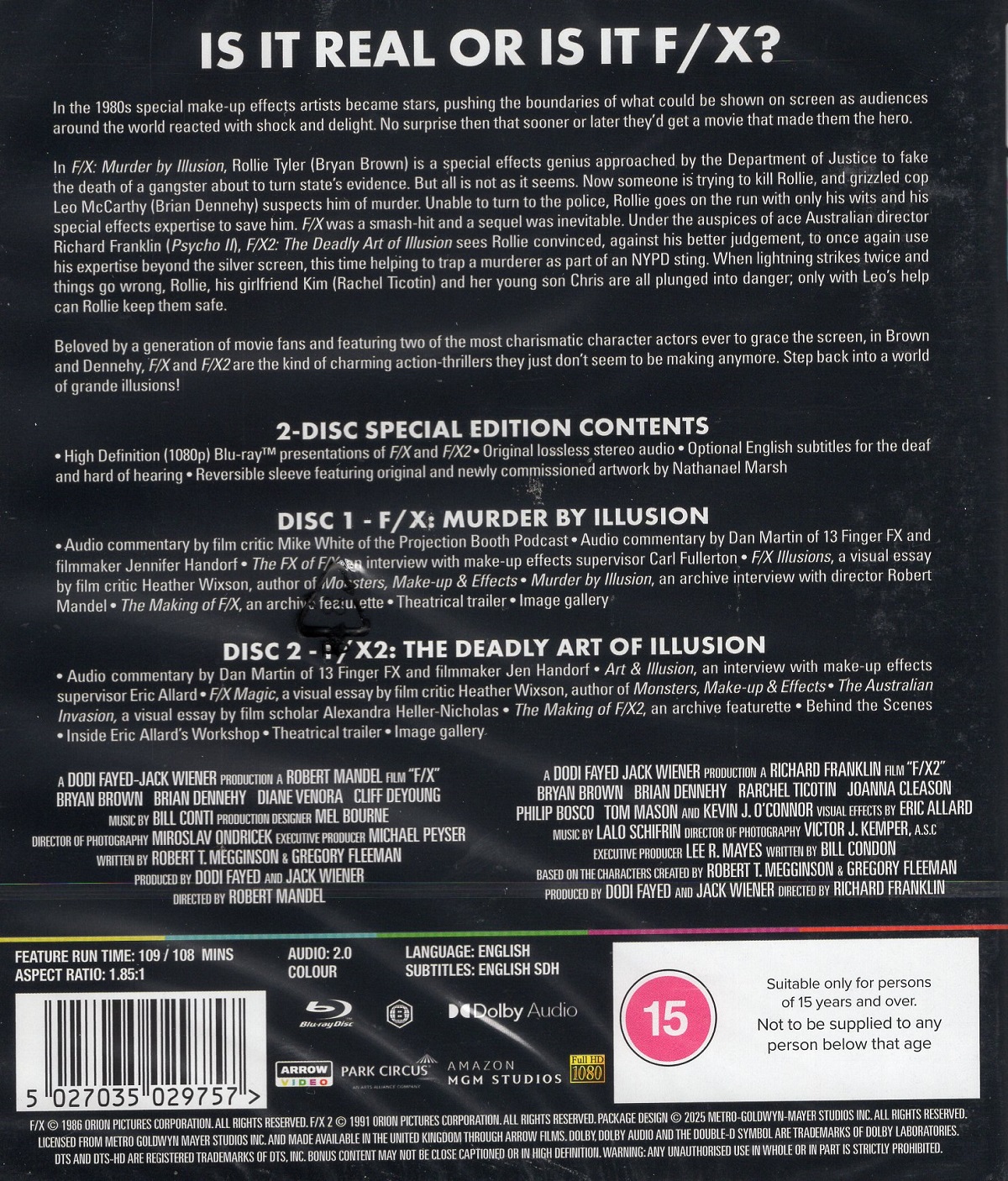 F/X - Murder by Illusion & F/X 2 - The Deadly Art of Illusion (ej svensk text) (Blu-ray) - 2
