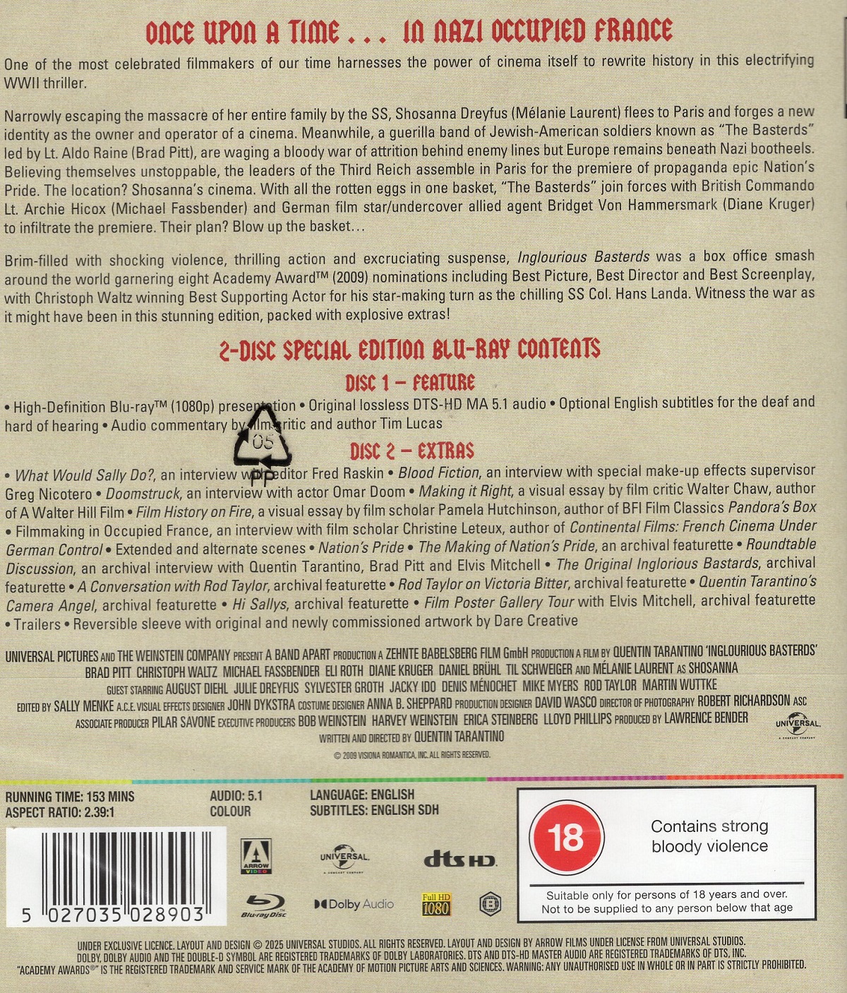 Inglourious Basterds (ej svensk text) (Blu-ray) - 2