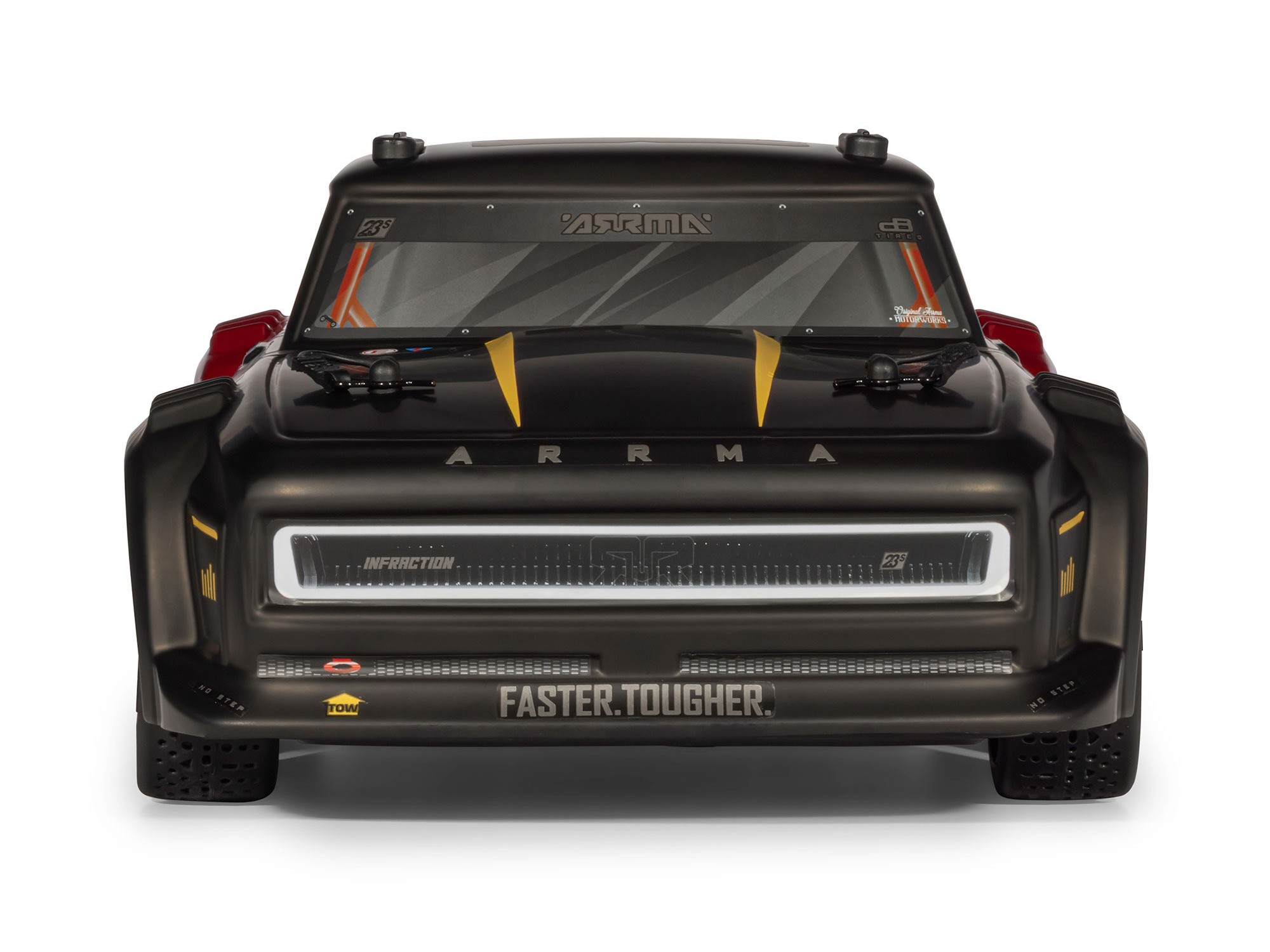 Arrma 1/8 INFRACTION 223S DSC 4X4 RTR Brushless All-Road Street Bash Truck, Black/Red - 3