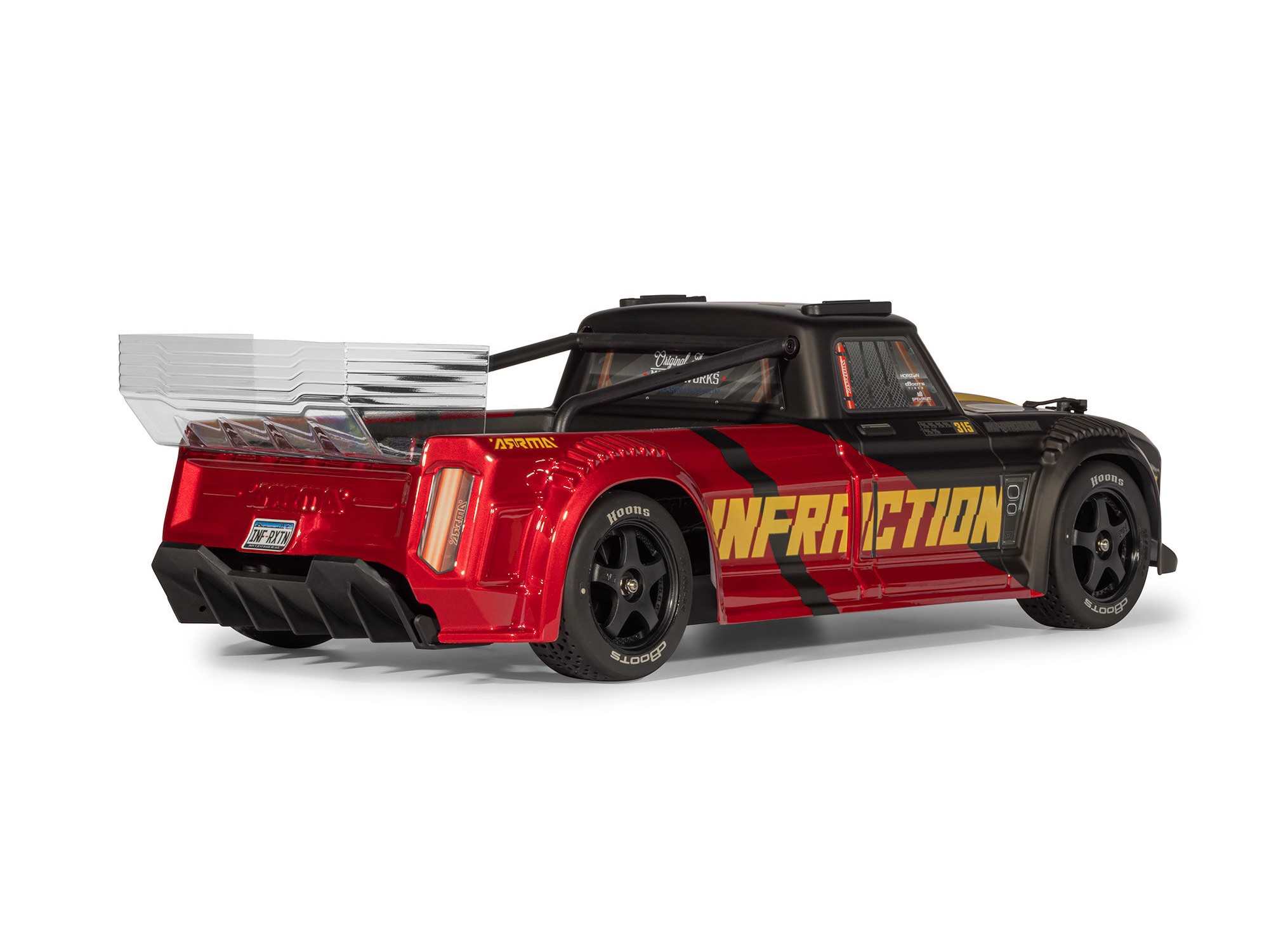 Arrma 1/8 INFRACTION 223S DSC 4X4 RTR Brushless All-Road Street Bash Truck, Black/Red - 2