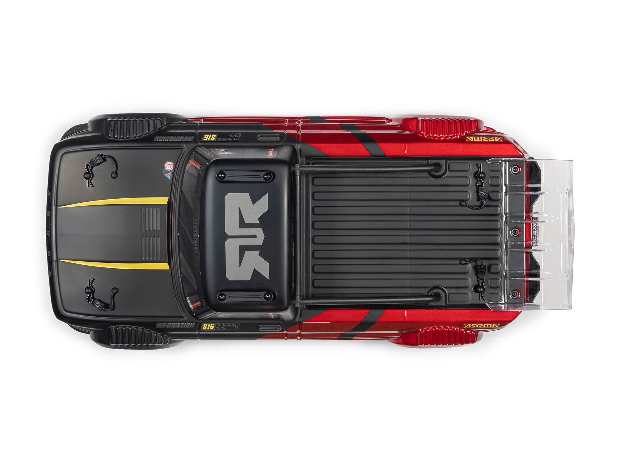Arrma 1/8 INFRACTION 223S DSC 4X4 RTR Brushless All-Road Street Bash Truck, Black/Red - 6