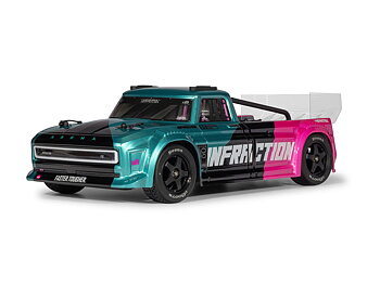 Arrma 1/8 INFRACTION 223S DSC 4X4 RTR Brushless All-Road Street Bash Truck, Teal/Pink