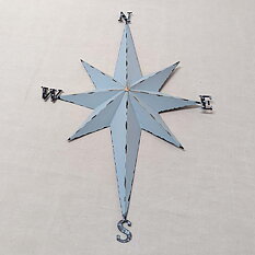 Cardinal lines metal 57x37 cm