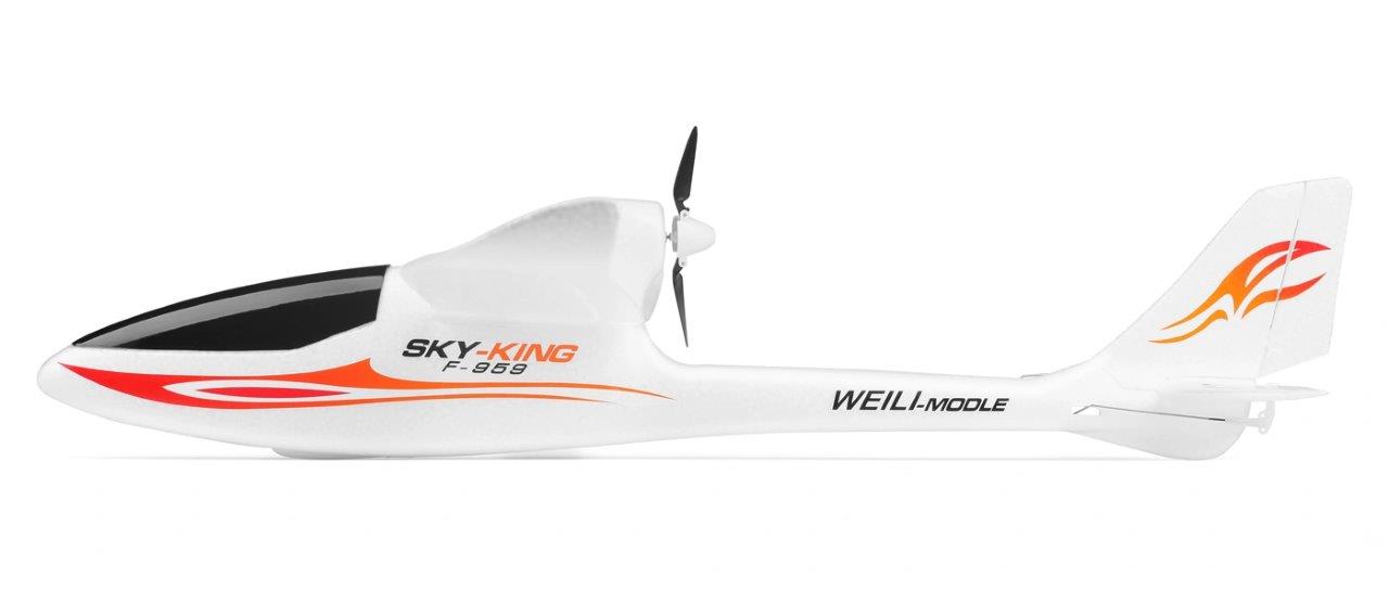 WL F959S Segelflyg 750mm RTF Röd - 3