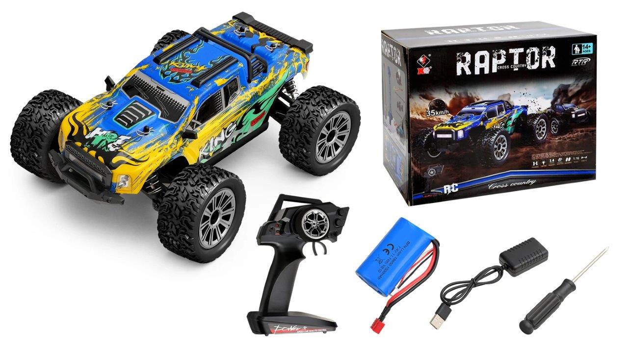 WL 164018 4WD Monstertruck 1/16 RTR Blå - 2