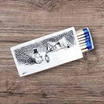 Mumin Tändsticksask i trä 10x5 cm - Moominpappa Tent