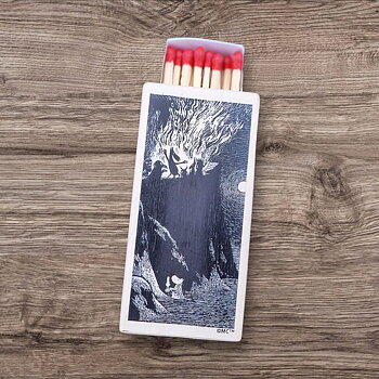 Mumin Tändsticksask i trä 10x5 cm - Moomintroll Dancing Shadows