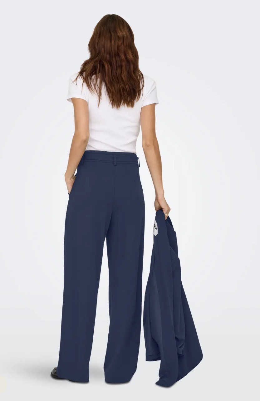 Only Evi Onlevi HW Belt Wide Pants Naval Academy  - 2