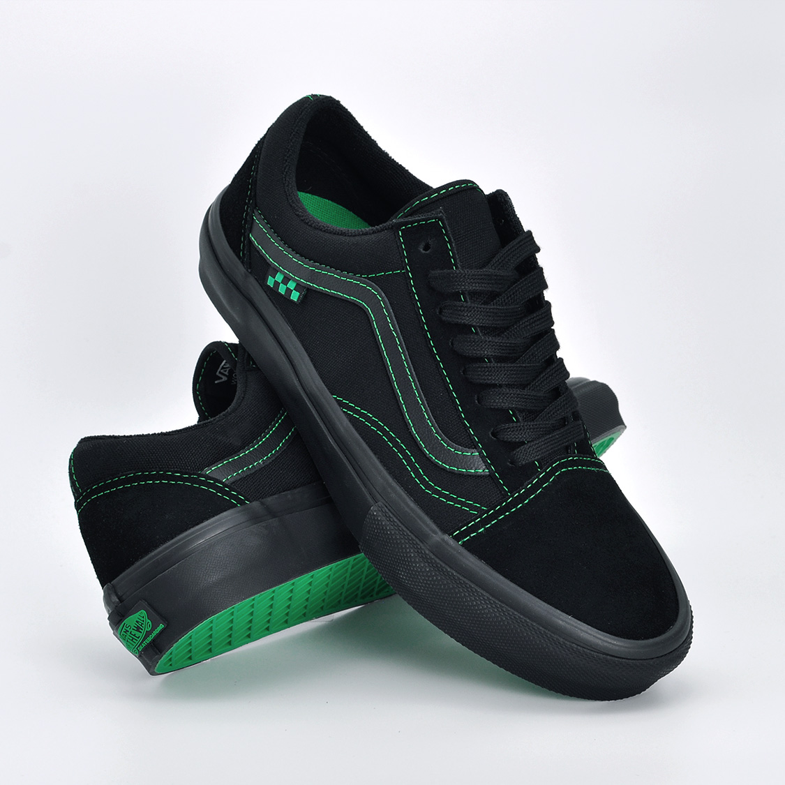 Vans - Skate Old Skool Black/Black/Green