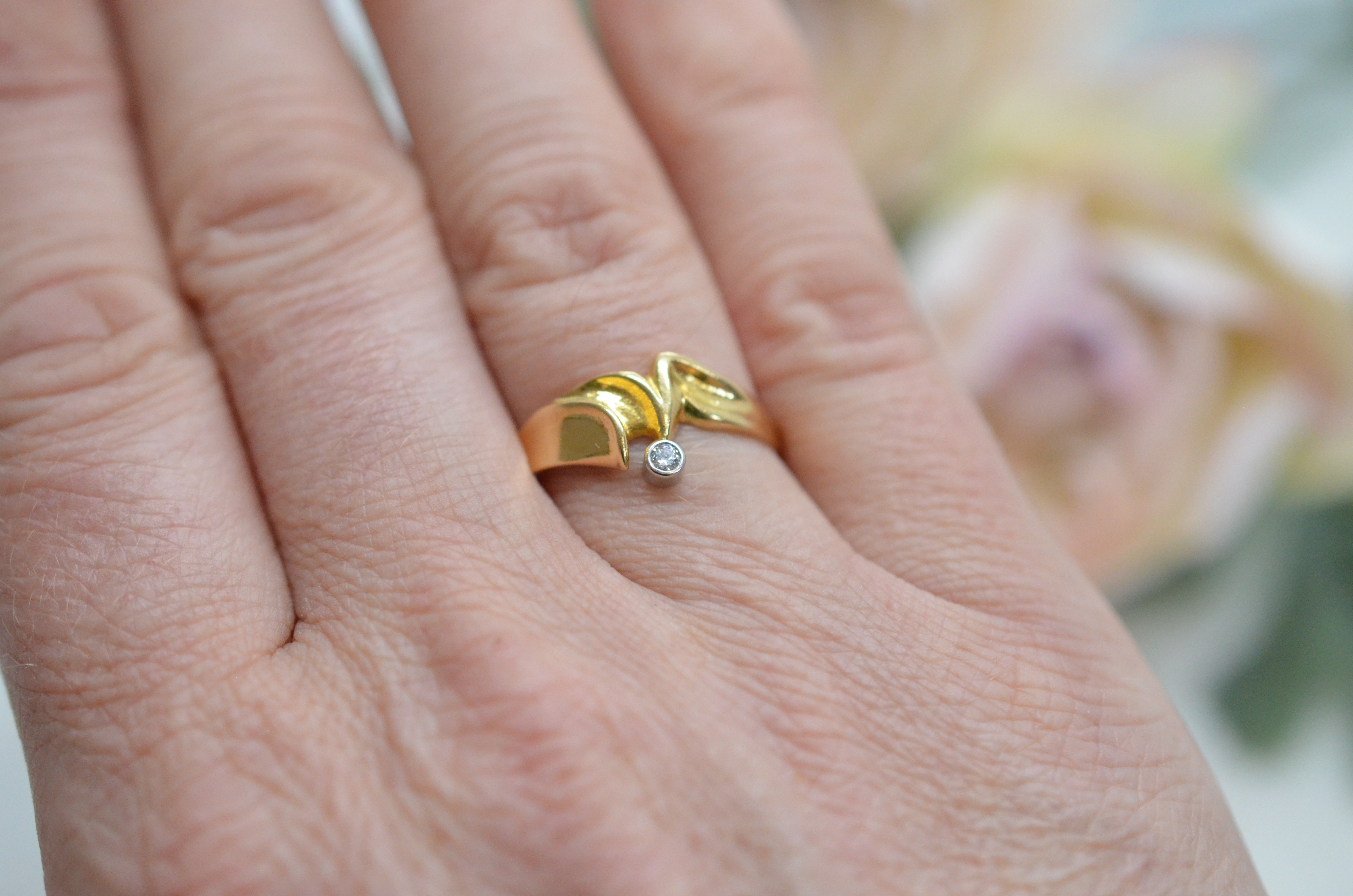 Vintage Lapponia 18k diamantring - 5