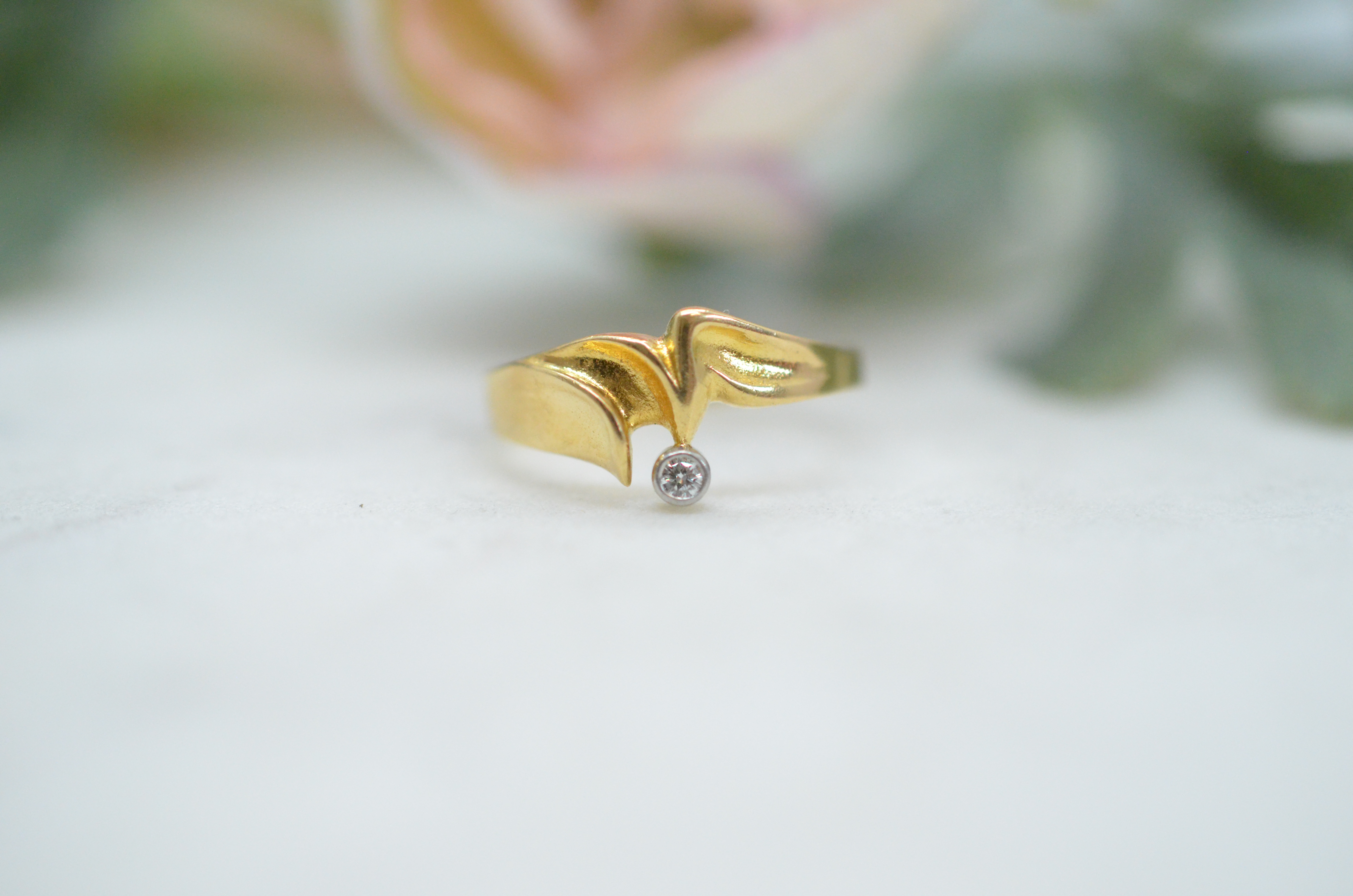 Vintage Lapponia 18k diamantring - 7
