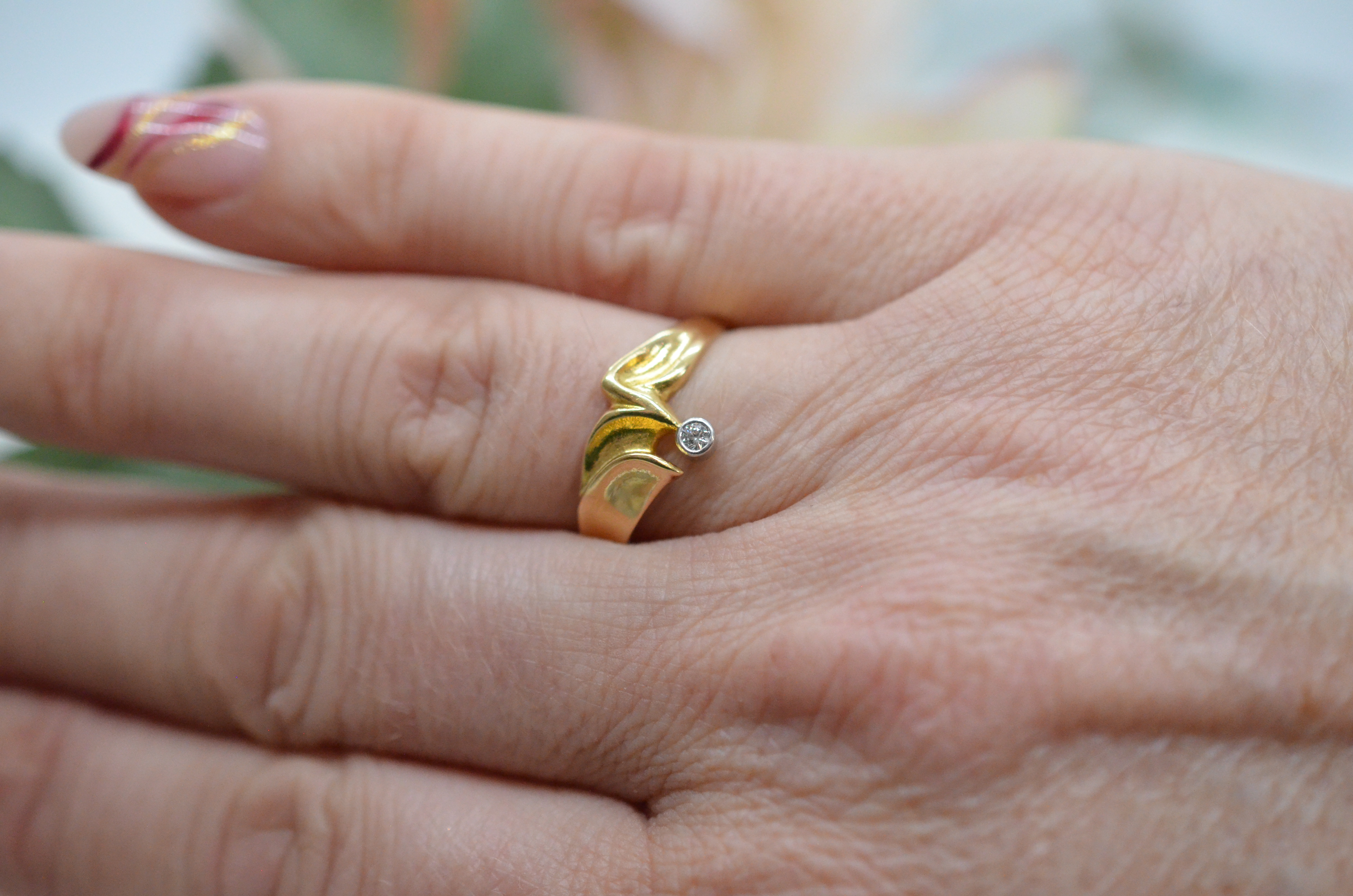 Vintage Lapponia 18k diamantring - 4