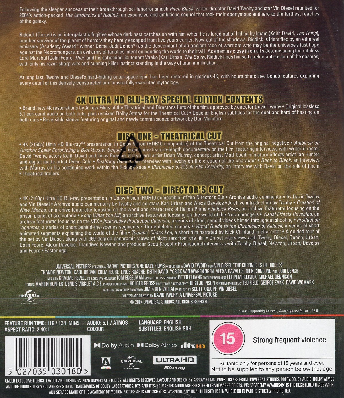 The Chronicles of Riddick (ej svensk text) (4K Ultra HD) - 2