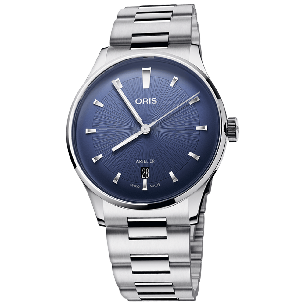 01 733 7810 4055-07 8 20 20 Oris Artelier Date 38 blå