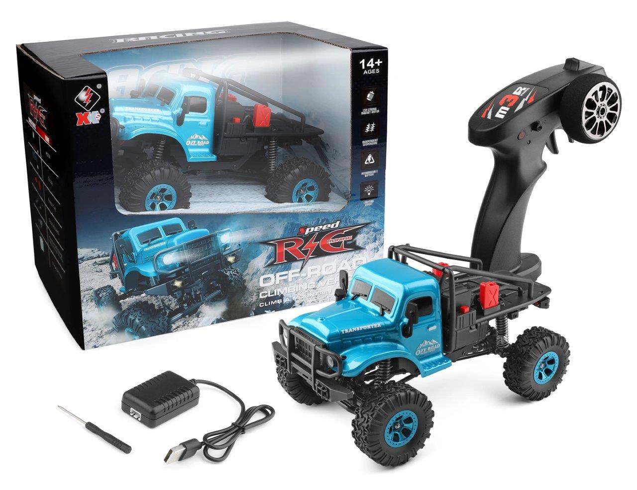WL 184020 4WD Retro Crawler 1/18 RTR Blå - 7
