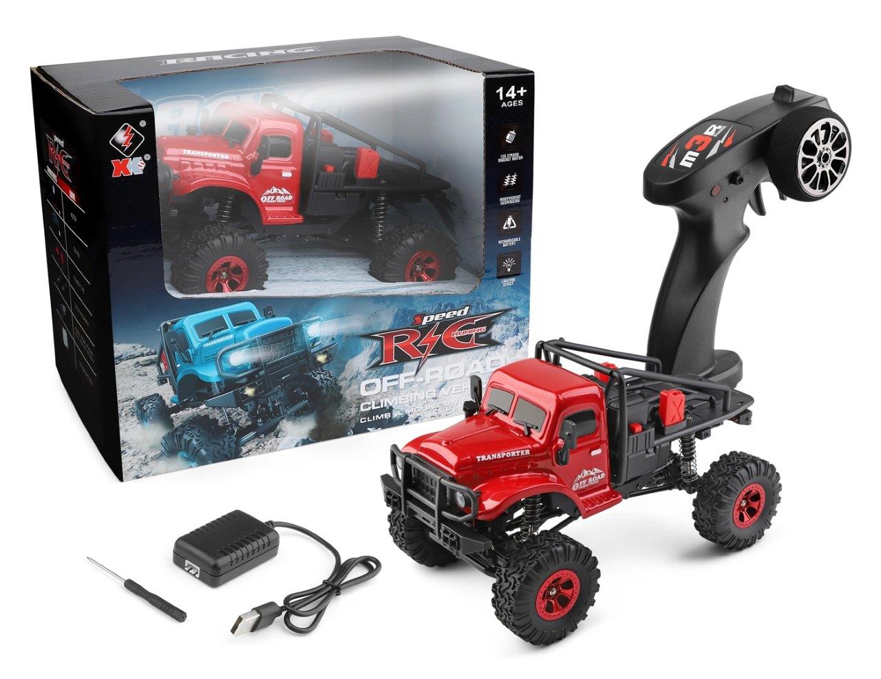WL 184020 4WD Retro Crawler 1/18 RTR Röd - 7