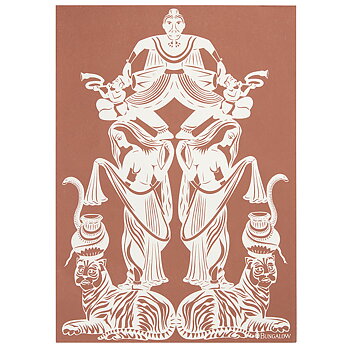 Poster Tiger Brickred