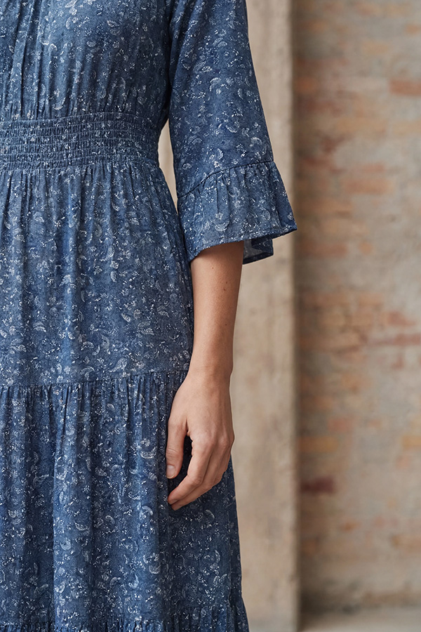 Isay - Chantel Dress Blue Flower - 4