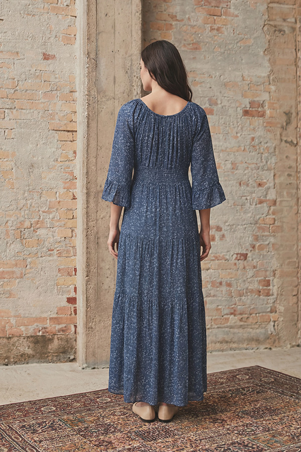 Isay - Chantel Dress Blue Flower - 3