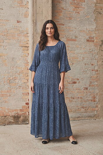 Isay - Chantel Dress Blue Flower