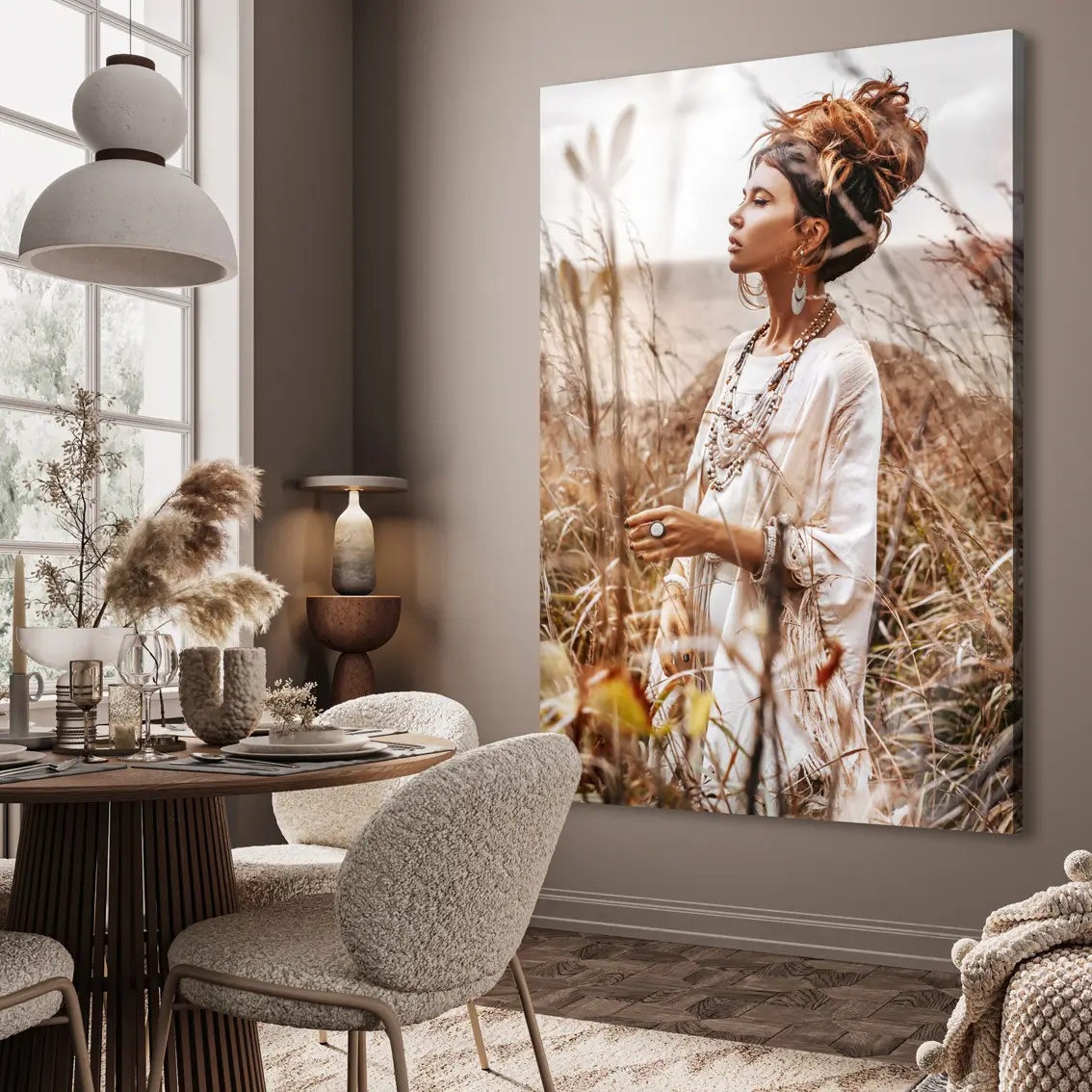 Obraz na płótnie - Boho Woman in Field