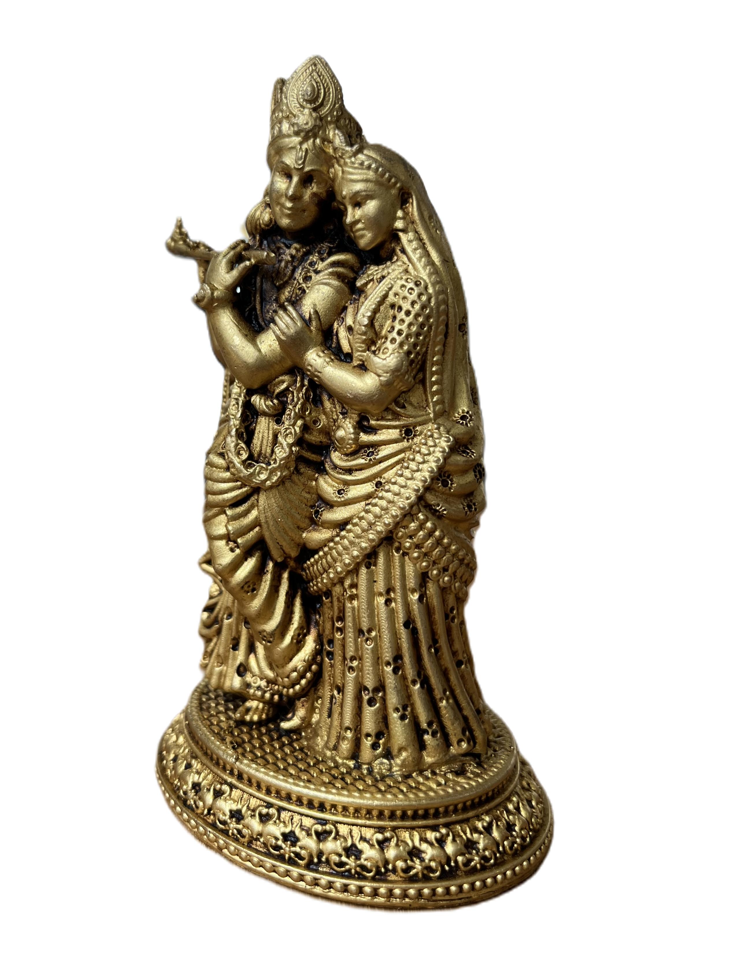 Radha Krishna Statue brass 11cm - 2