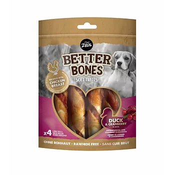 Mjuka tuggrullar Zoe Better Bones Duck Wrapped