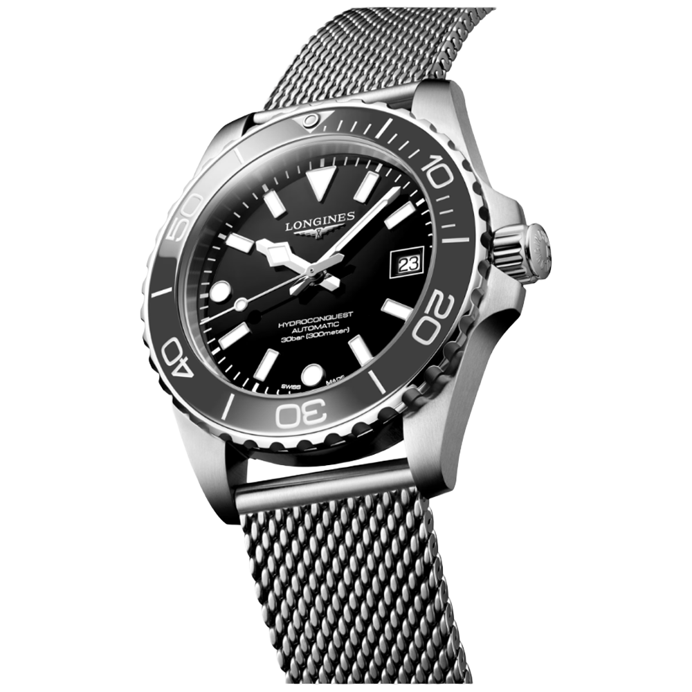 L3.779.4.70.6 Longines Hydroconquest 39 grå och svart