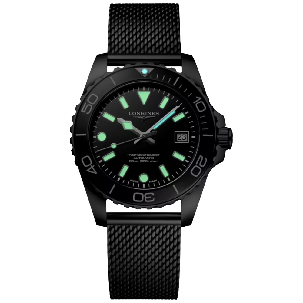 L3.779.4.70.6 Longines Hydroconquest 39 grå och svart