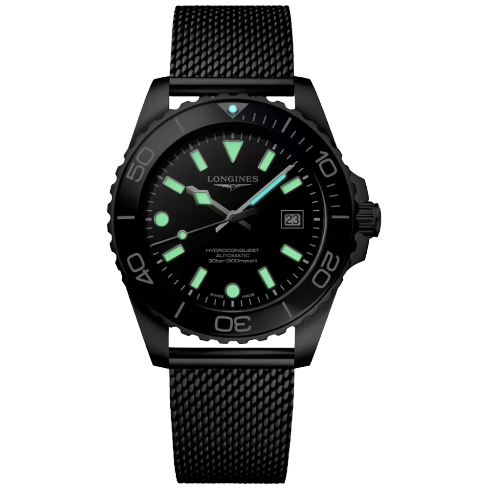L3.788.4.70.6 Longines Hydroconquest 42 grå och svart