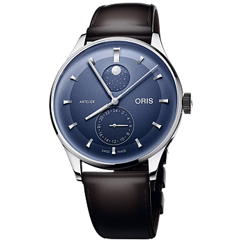 Oris Artelier Complication 39,5 blå med läderband