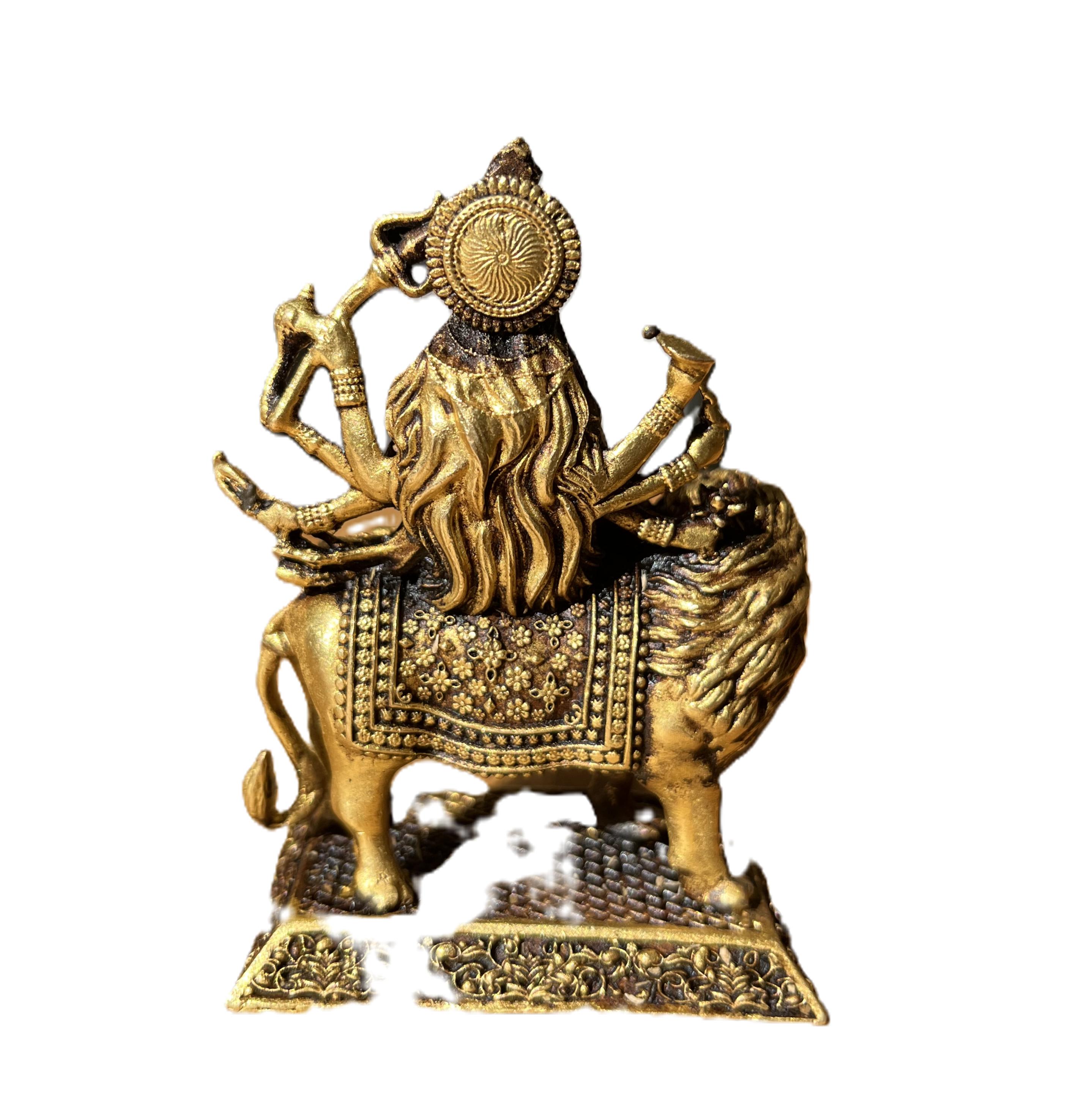 Durga Ma Statue brass 8cm - 4