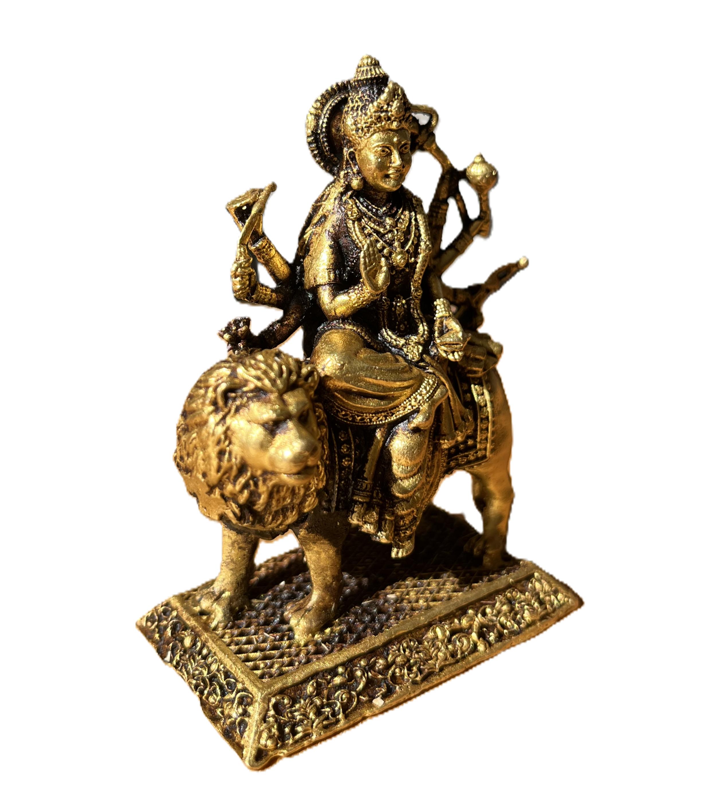 Durga Ma Statue brass 8cm - 2