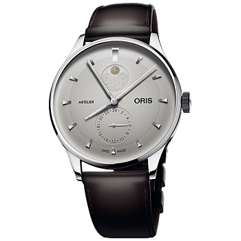 Oris Artelier Complication 39,5 vit med läderband