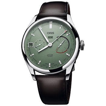 Oris Artelier Calibre 113, 43 grön med läderband