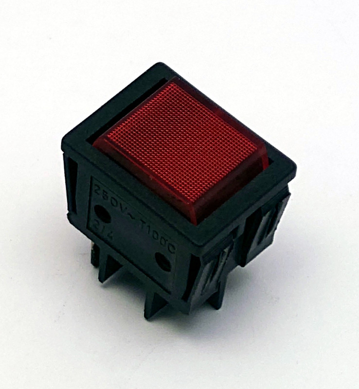Lamp on/off FAC I-220, red/square older model