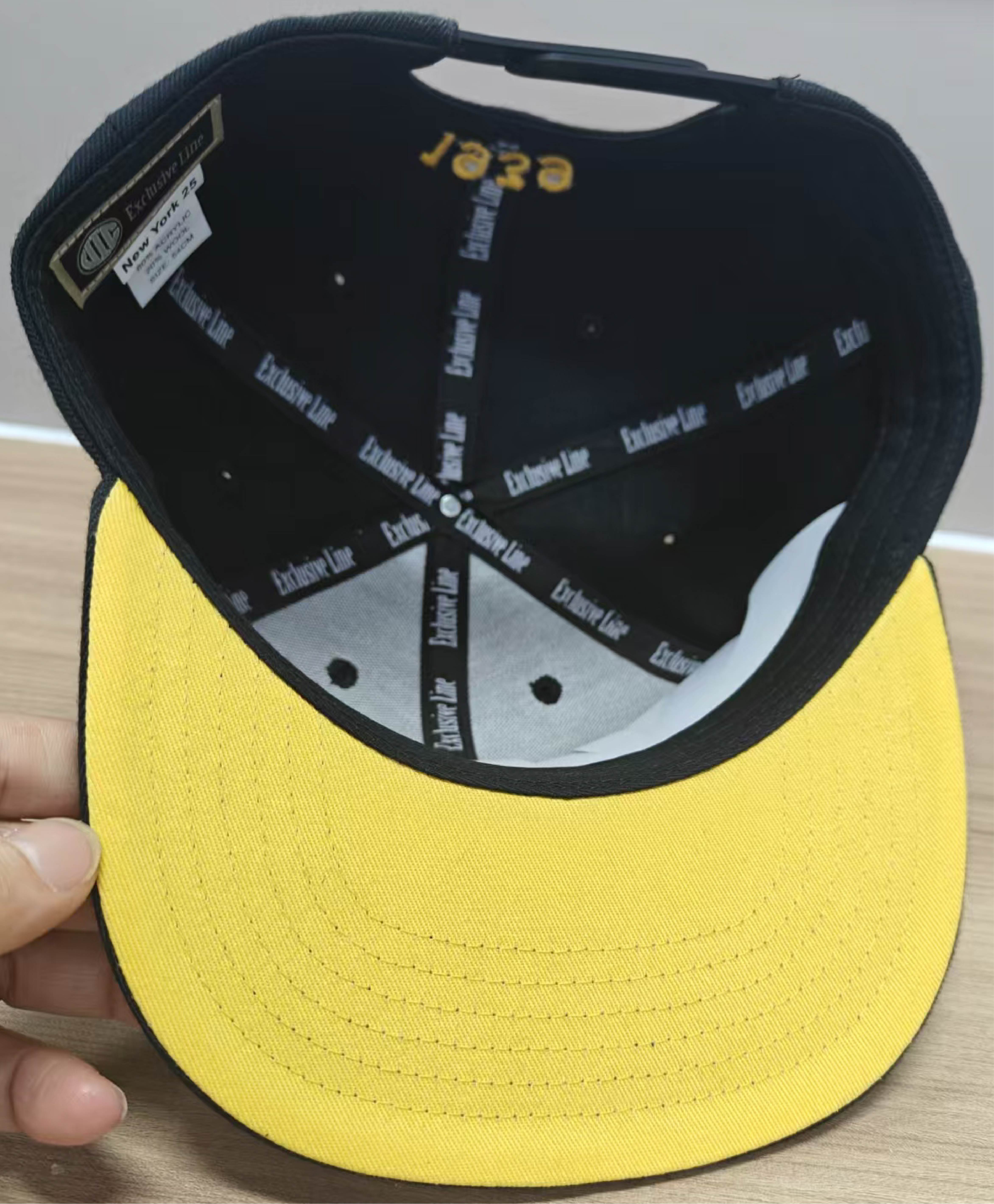 Mjällby AIF Flatcap keps 3D brodyr - 3