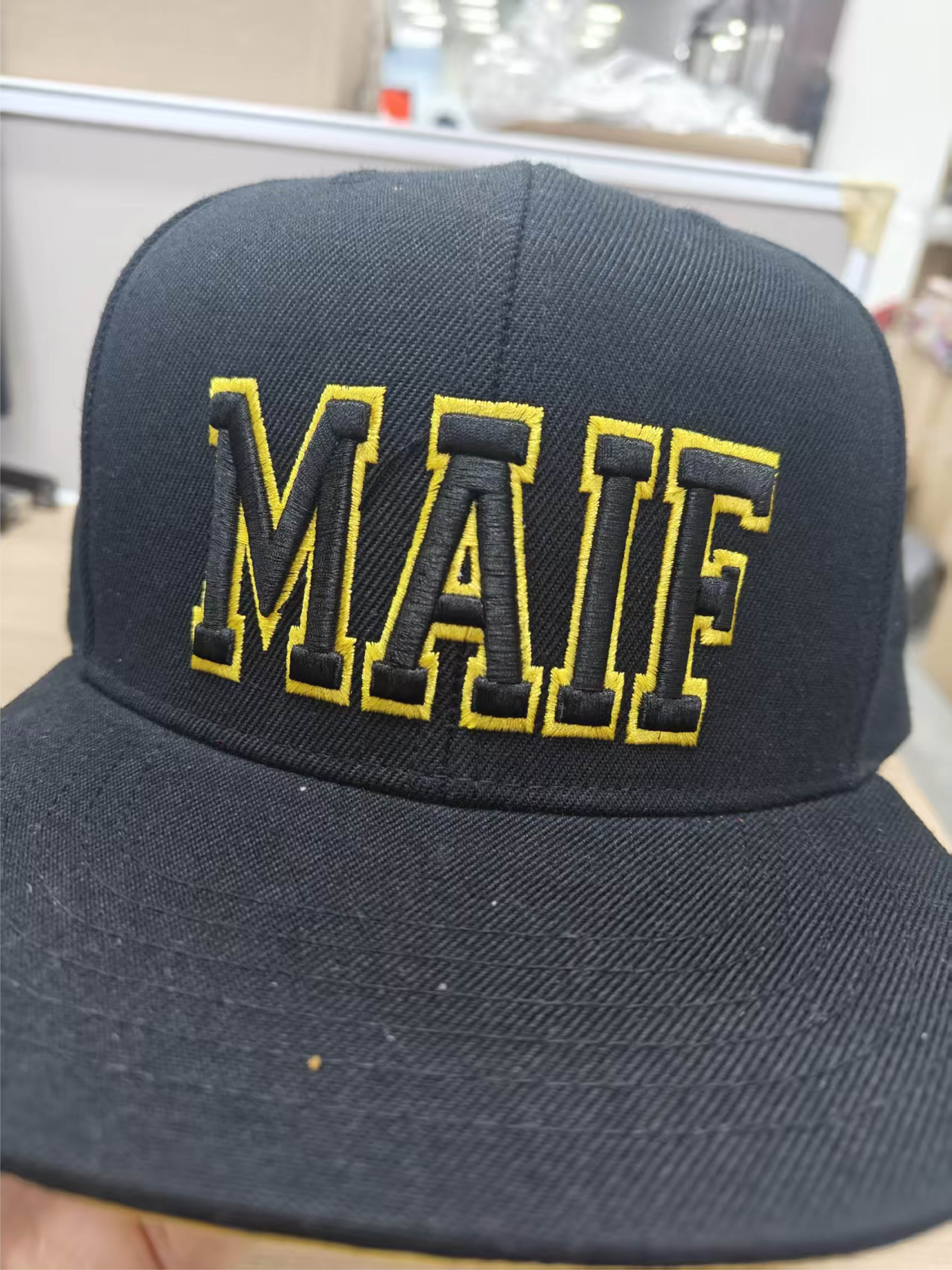 Mjällby AIF Flatcap keps 3D brodyr - 4